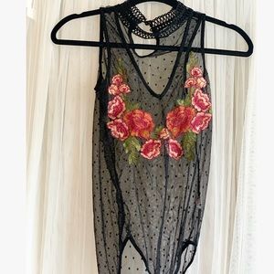 Sheer Floral Teddy